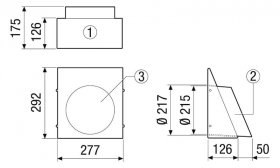 Maico Fortluft-Wandstutzen DN 200, Edelstahl gebürstet