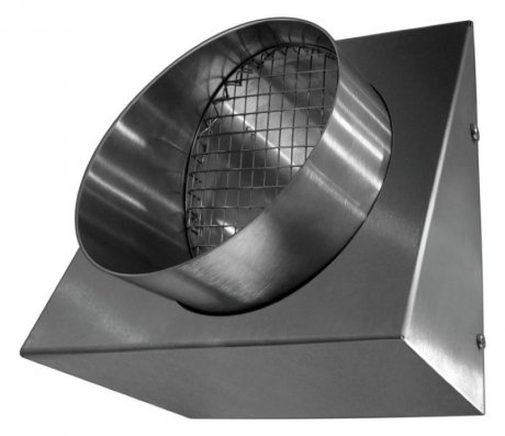 Maico Fortluft-Wandstutzen DN 250, Edelstahl gebürstet