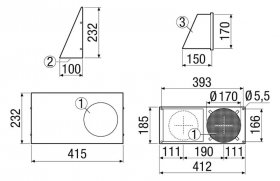 Maico Kombi-Wandstutzen DN 160, links