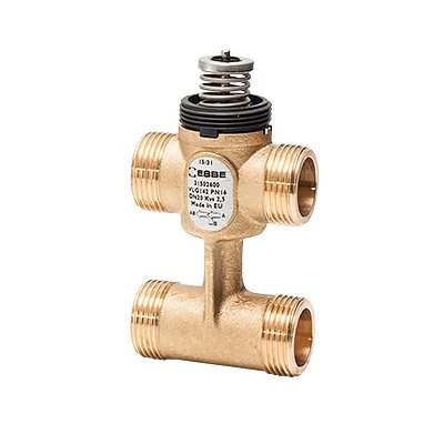 ESBE 3-Weg Kurzhubventil VLG142 m. Byp. DN15, Kvs1.0, G1/2"