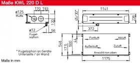 Helios Deckengerät KWL 220 D L, links