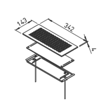 Vortice Lüftungsgitter GGR 100 Für Wandmontage – Made In Italy, 2 Jahre Garantie